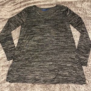 Heathered Grey long sleeve shirt with slits